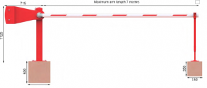 Manual Barrier 7 Metres Dimensions