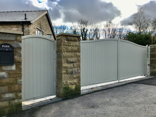 classic range grey double leaf gates